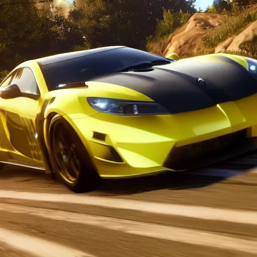 Prompt: ps4 game cover Need for speed vs Forza horizon Crossover