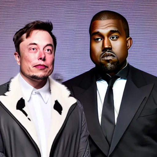 Prompt: photo of Elon West, Elon Musk, Kanye West