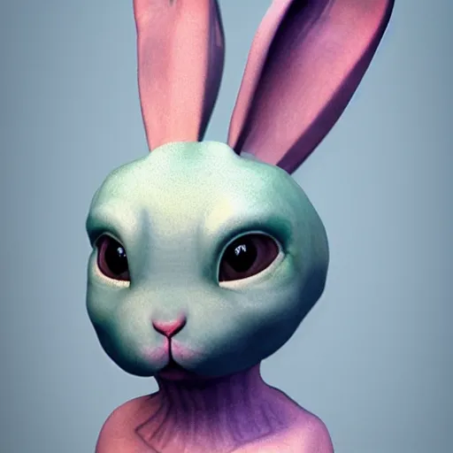 Image similar to bunny alien cute realistic