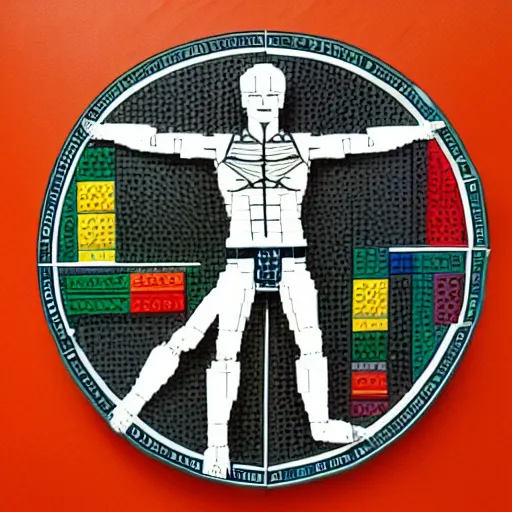 Image similar to the vitruvian man lego set