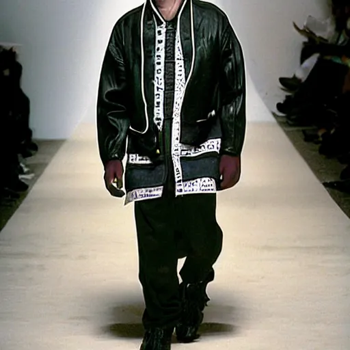 Prompt: 2 0 0 4 photograph, edgy y 2 k mens fashion