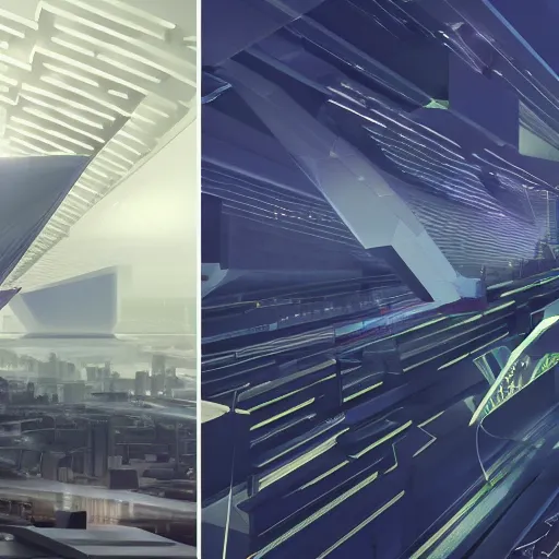 Image similar to sci-fi race : near wall structure on : the coronation of napoleon painting : and digital billboard in the middle, in style of zaha hadid, suprematism composition, unreal engine 5, keyshot, octane, artstation trending, in lighting of blade runner 2049, ultra high detail, ultra photo realistic, 8k, 16k, in plastic, dark, tilt shift,