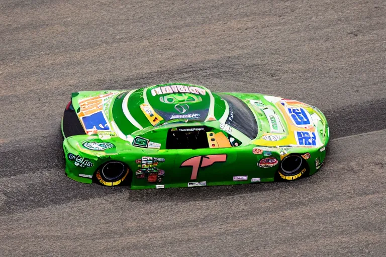 Prompt: michelin star photography of a peach and cucumber nascar, courtesy mbari,