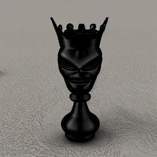 Image similar to Alien head chess piece