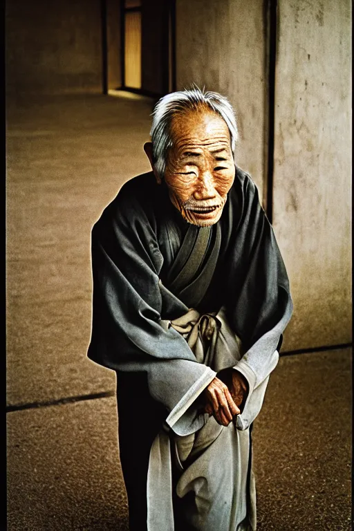 Image similar to photograph of an old japanese man, photograph by steve mccurry