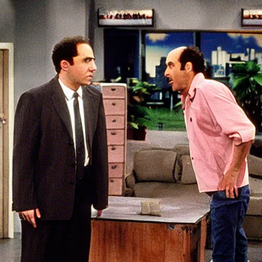 Prompt: “ the show seinfeld but with cyborgs ”