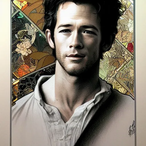 Image similar to amazing lifelike award winning pencil illustration of young Luke Perry 1990s trending on art station artgerm Greg rutkowski alphonse mucha cinematic