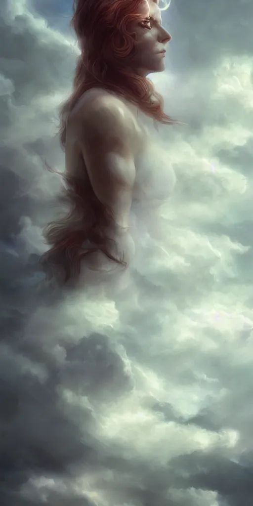 Prompt: a lost soul in the clouds, portrait, epic shot, very detailed, by artgerm, julie bell, beeple and Greg Rutkowski, airbrush, fantasy, 90s, Smooth gradients, octane render, 8k, High contrast, depth of field, very coherent symmetrical artwork