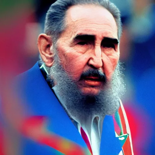 Prompt: award - winning hyper tailed promotional close - up photograph of fidel castro participating in the olympics, 8 k, 4 k, high quality, hyperdetailed