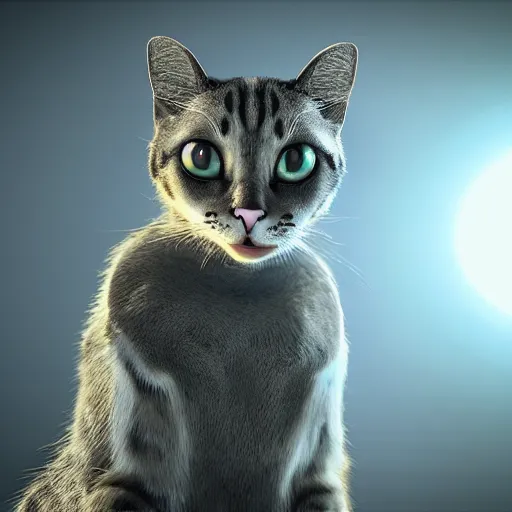 Prompt: anthropomorphic cat inrerventional radiologist, hospital, cinematic, hdr, backlight, sense of awe : : unreal engine