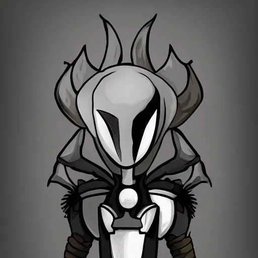 Image similar to the knight from hollow knight, digital art, award winning, trending on artstation,