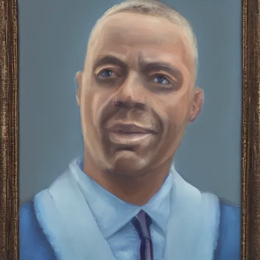 Prompt: a portrait painting of tyrell mission