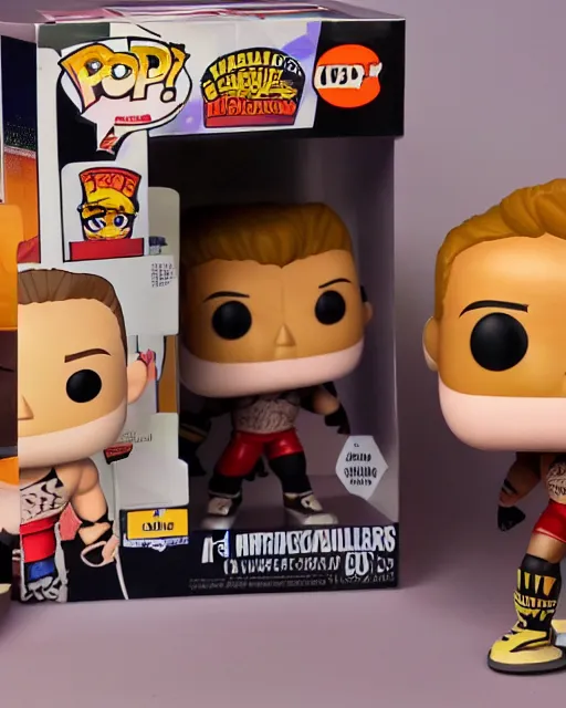 Image similar to A wrestler Funko Pop. Photographic, photography