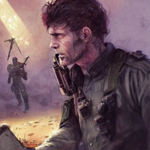 Prompt: the last survivor of a tactical team talks to satan, who turns out to be pretty insignificant, by jon foster