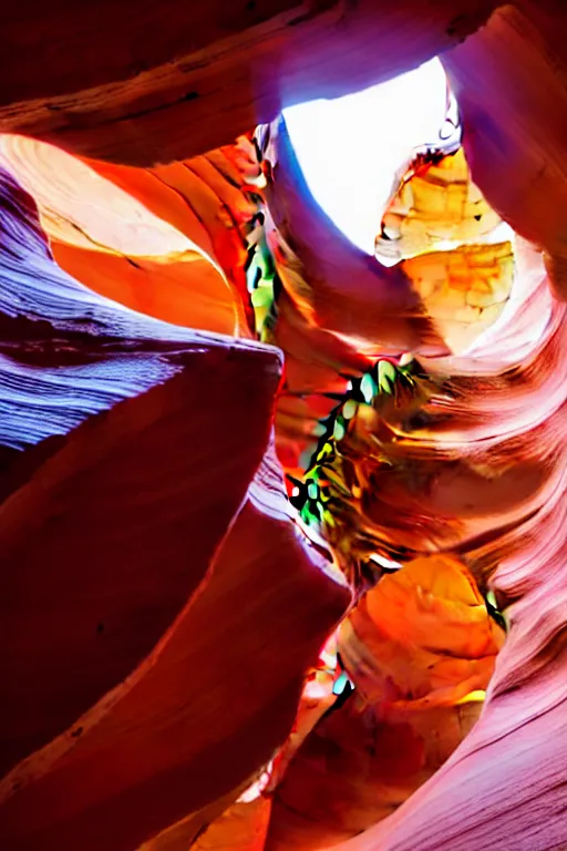 Prompt: antelope canyon inside a mountain