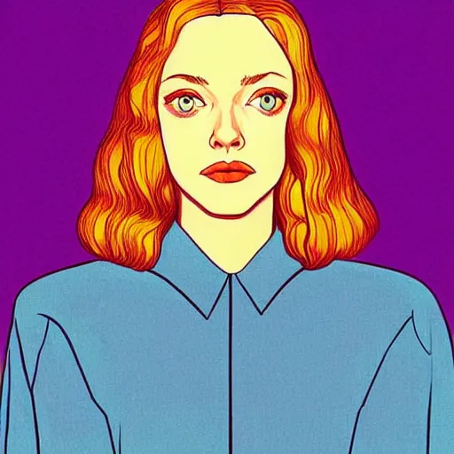 Prompt: “ amanda seyfried retro minimalist portrait by jean giraud, moebius starwatcher comic, 8 k ”