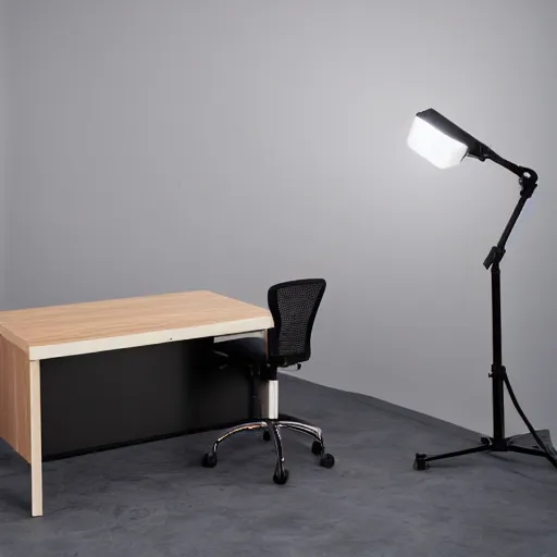 Prompt: a desk made out of thunder clouds, studio lighting, very detailed, high quality photo