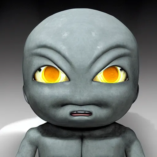 Image similar to gray alien in the style of akira toriyama