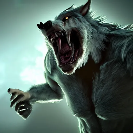 Image similar to cute werewolf from van helsing unreal engine hyperreallistic render 8k character concept art masterpiece forest