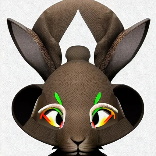 Image similar to anthropomorphic jackrabbit harengon with black skin and white highlights, wearing stylized monk robes and a very wide brimmed black safari hat, focus on hat, digital art featured on artstation