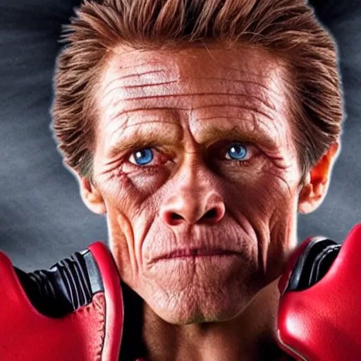 Prompt: Willem Dafoe as a WWE wrestler