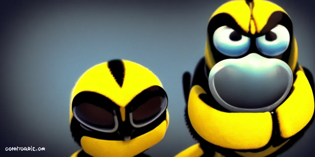 Image similar to A bumblebee in the style of Pixar