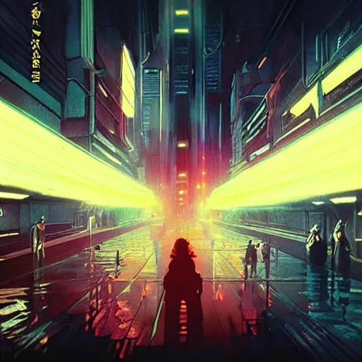 Image similar to anime by blade runner 2047