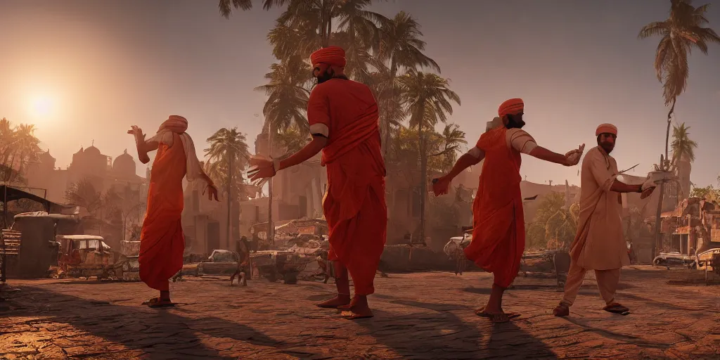 Prompt: indians treating badly muslims in india, unreal 5, hyperrealistic, realistic, photorealistic, dynamic lighting, highly detailed, cinematic landscape, studio landscape, studio lighting