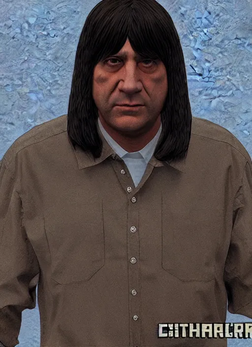 Prompt: realistic anton chigurh in minecraft