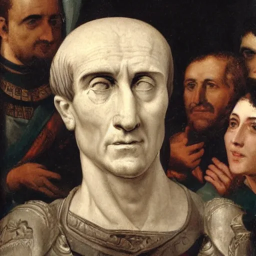 Image similar to julius caesar taking a selfie