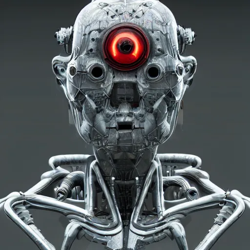 Image similar to a cybernetic version of a bugs head, highly detailed, pinterest, ranker, fotoscape, artstation, keyshot, unreal engine