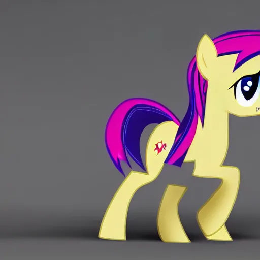 Image similar to my little pony, tekken 7, unreal engine, octane render,