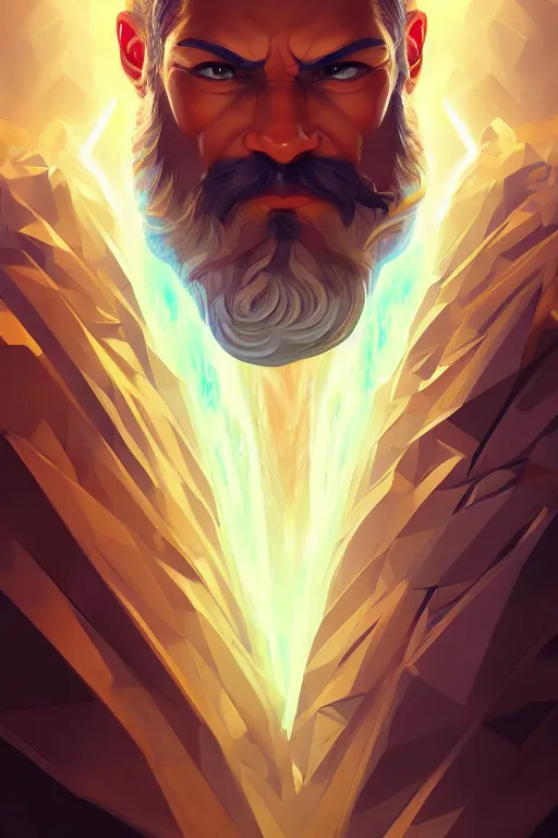 Image similar to the god zeus, egyptian environment, portrait, sharp focus, digital art, cgsociety, concept art, post processed, dynamic lighting, artstation, by emylie boivin and rossdraws