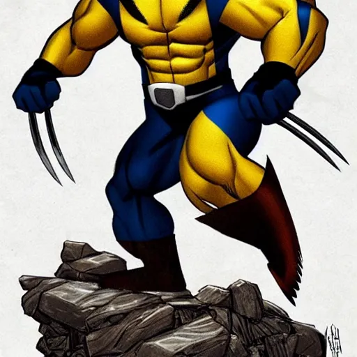 Image similar to wolverine in the style of pixar