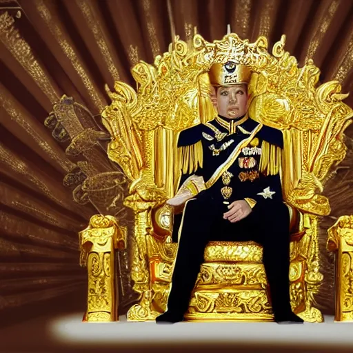 Image similar to The Emperor on his Golden Throne