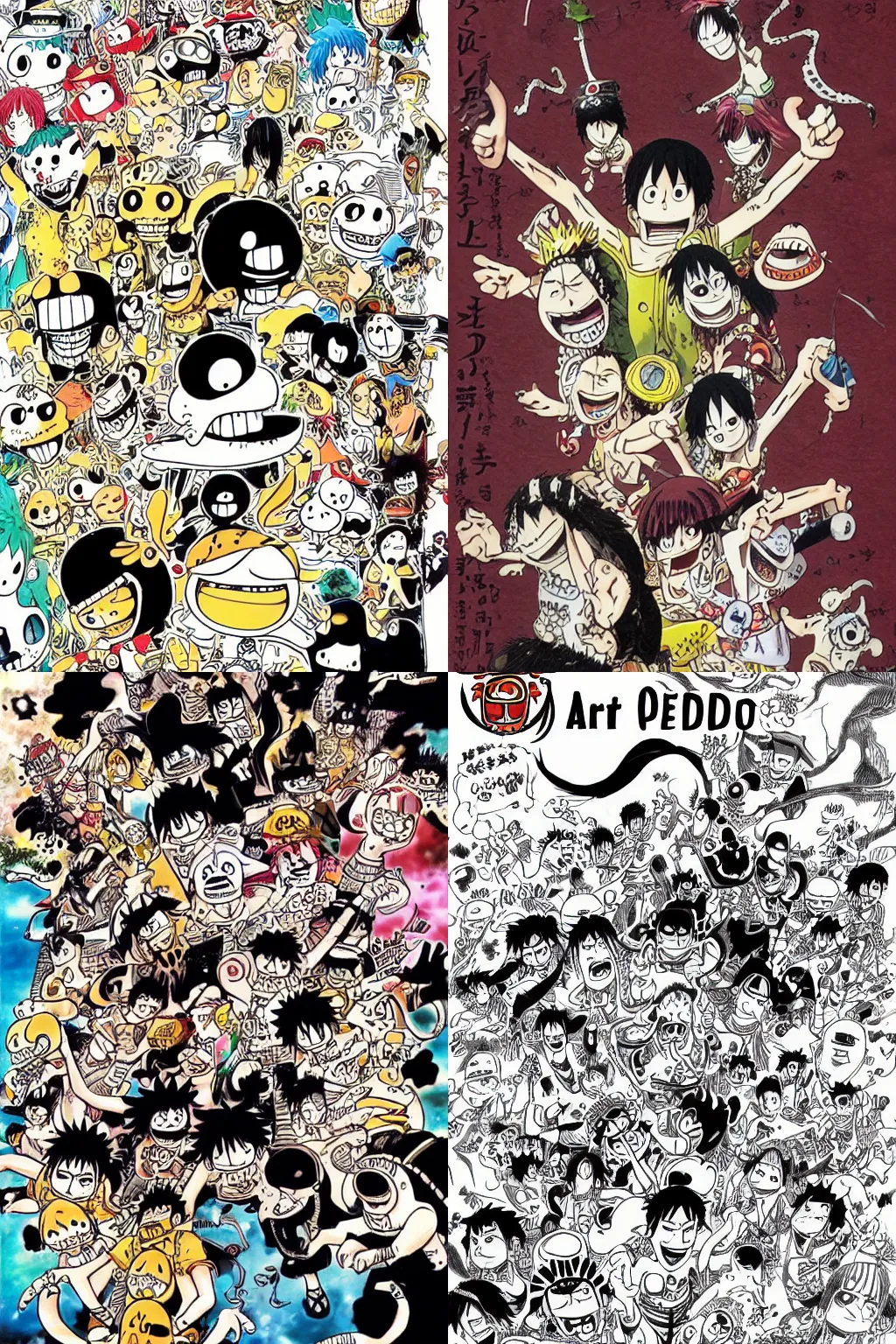 Prompt: artbook by eiichiro oda