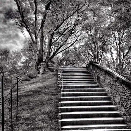 Prompt: Stairway to Heaven by Michael Z Tyree