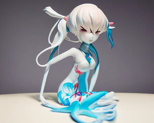 Image similar to James Jean isolated magical girl vinyl figure, figure photography, smooth sharp focus, tropical undertones, anime stylized, dynamic pose, high detail, outdoors lighting - H 640