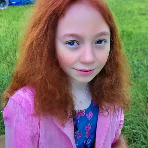 Image similar to a magic ginger hair girl caught on iphone 1 3 pro