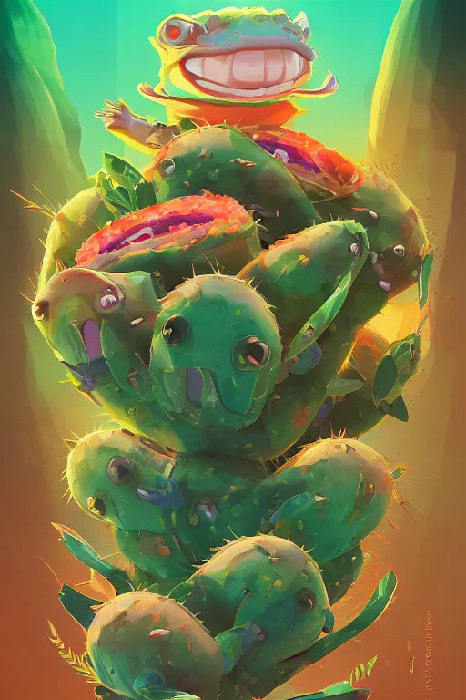 Image similar to 3 d render creature animal sushi cristal very big eye roots cactus elemental flush of force nature micro world fluo fishscale, comics gta 5 cover, official fanart behance hd artstation by jesper ejsing, by rhads, makoto shinkai and lois van baarle, ilya kuvshinov, ossdraws