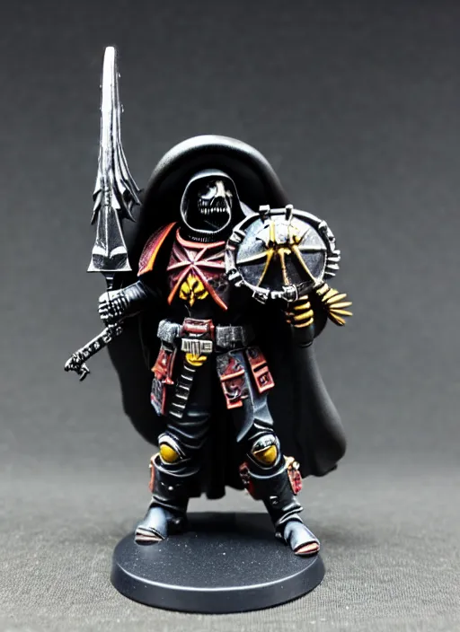 Prompt: 8 0 mm resin detailed miniature of warhammer 4 0 k space marine plague doctor, product introduction photos, 4 k, full body,