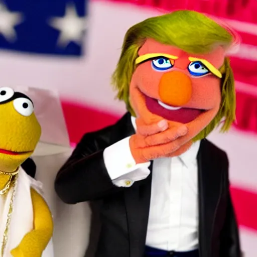 Image similar to Donald Trump as a muppet