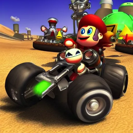 Image similar to mariokart delux mad max version