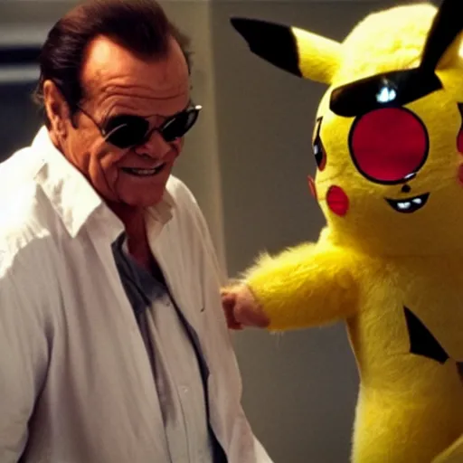 Image similar to Jack Nicholson plays Pikachu Terminator