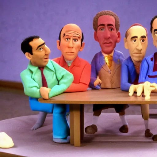 Prompt: still from a claymation episode of Seinfeld