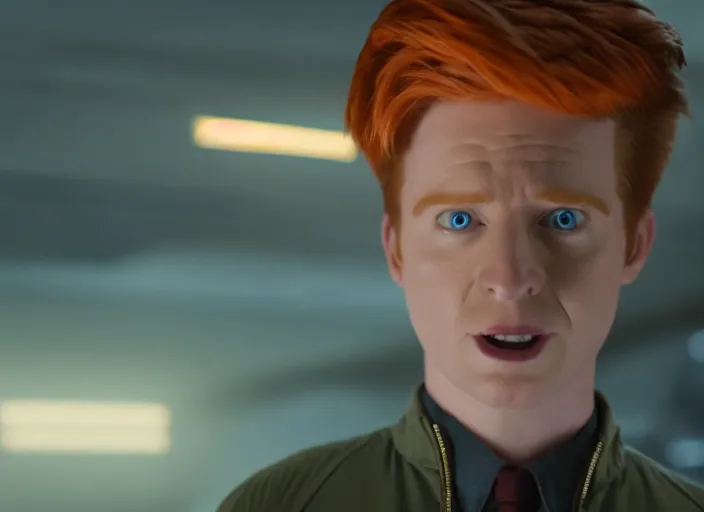 Image similar to film still of philip j fry in the new scifi movie, 4 k