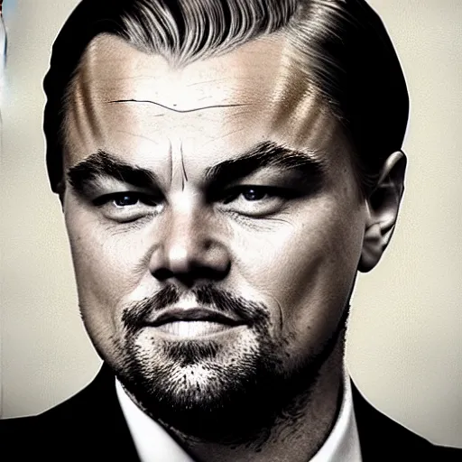 Prompt: Leonardo DiCaprio with a mullet and mustache, portrait, detailed