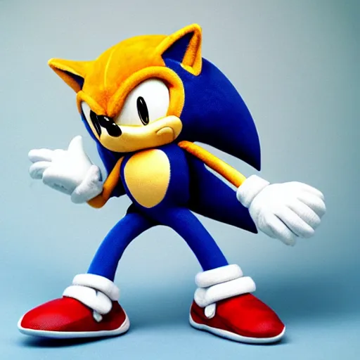 Image similar to plush sonic, 1999 photo