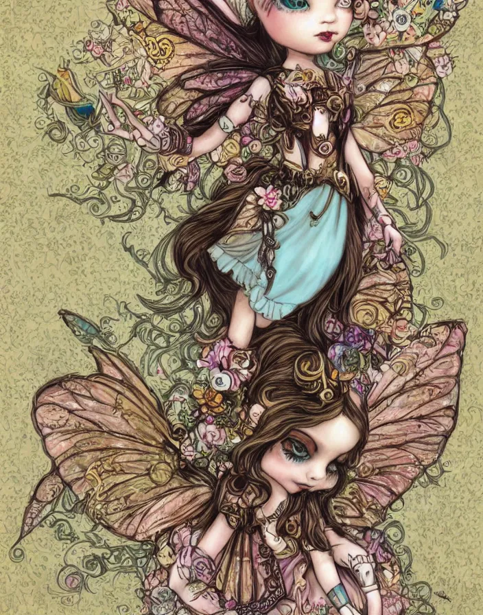 Prompt: steampunk fairy princess, waving, by Jasmine Becket-Griffith
