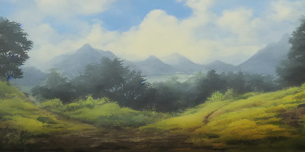 Prompt: landscape by miyazaki